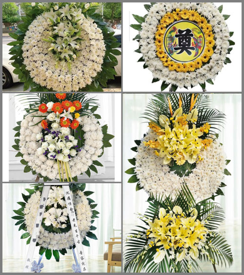 山东莱芜莱城区高庄街道对仙门村花圈速递